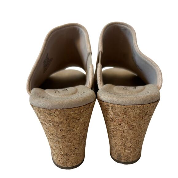 Clark's Collection Lafley Wave Leather Wedge Sandals Women's Size 7B Blush - Picture 3 of 7